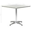 vidaXL Garden Table Silver 80x80x70 cm Aluminium