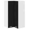 vidaXL Hanging Cabinet Black Oak and White 57 x 57 x 100 cm