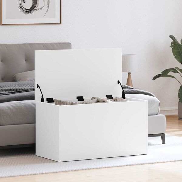vidaXL Storage Chest White 84x42x46 cm Engineered Wood