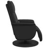 vidaXL Massage Recliner Chair with Footrest Black Faux Leather