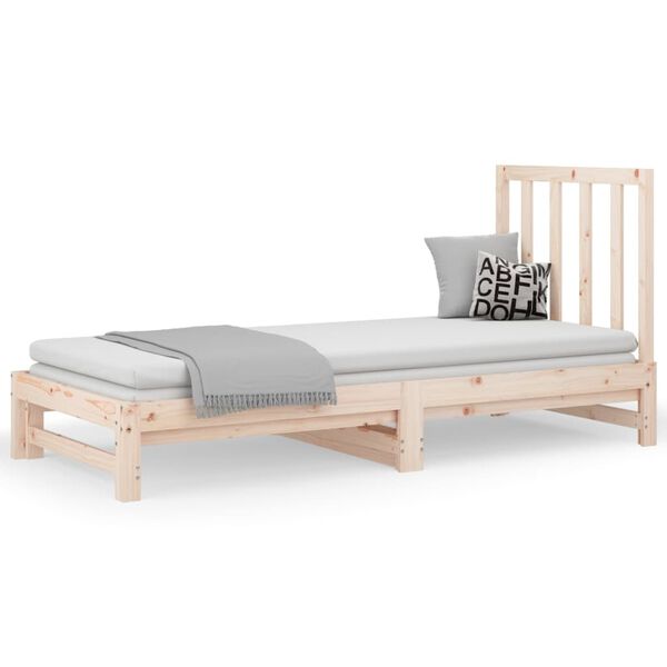vidaXL Pull-out Day Bed without Mattress 2x(90x190) cm