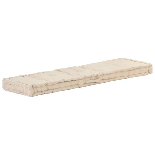 vidaXL Pallet Floor Cushions 2 pcs Cotton Beige