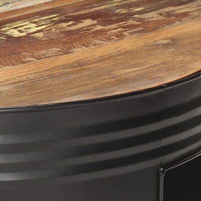 vidaXL Coffee Table Black 68x68x36 cm Solid Reclaimed Wood