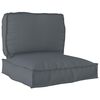 vidaXL Pallet Cushion Set Oxford Fabric Anthracite 70 x 70 x 12 cm