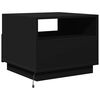 vidaXL Coffee Table with LED Lights Black 50x49x40 cm