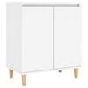 vidaXL Sideboard | White | Engineered wood, MDF, Solid eucalyptus wood