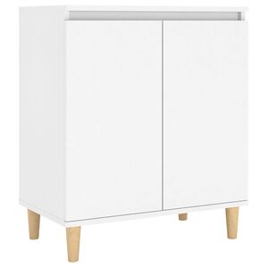 vidaXL Sideboard | White | Engineered wood, MDF, Solid eucalyptus wood