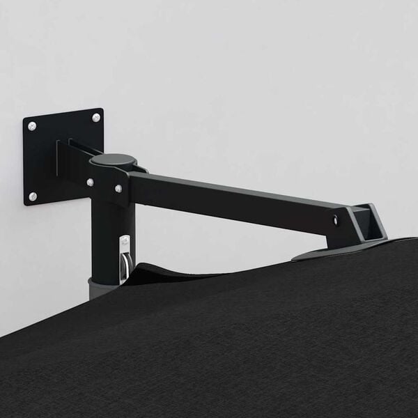 vidaXL Garden Parasol Black and Black 248 x 248 x 148 cm