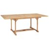 vidaXL Extending Garden Table 150-200x100x75 cm Solid Teak Wood