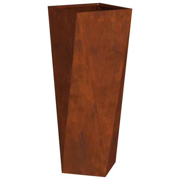vidaXL Planter Rusty 30 x 30 x 75 cm Weathering Steel