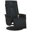 vidaXL Massage Recliner Chair with Footrest Black Faux Leather