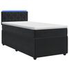 vidaXL LED Box Spring Bed with Mattress Black 100 x 200 cm Velvet