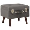 vidaXL Storage Stool Grey 40 cm Velvet
