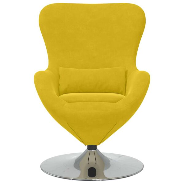vidaXL Egg Chair Yellow Velvet