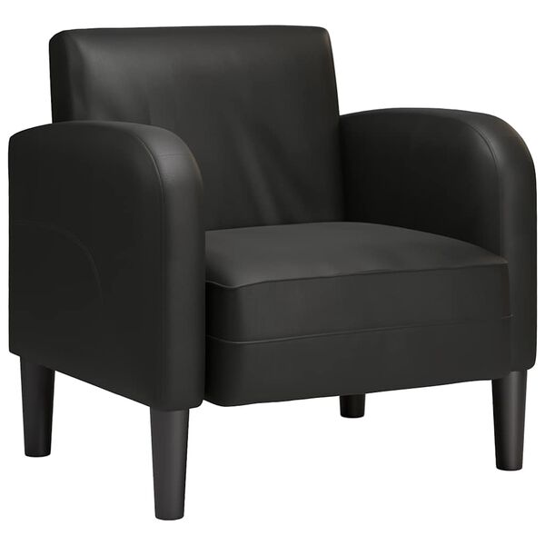 vidaXL Sofa Chair with Armrests Black 54 cm Faux Leather