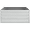 vidaXL Garden Raised Bed 100x100x45 cm Galvanized Steel Silver