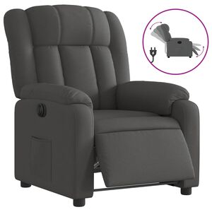 vidaXL Electric Recliner Chair Dark Grey Fabric