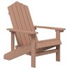 vidaXL Garden Adirondack Chairs with Table HDPE Brown