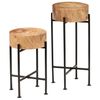 vidaXL Side Table Set 2 Pieces Solid Acacia Wood