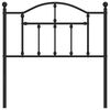 vidaXL Metal Replace Headboard Black 90 cm