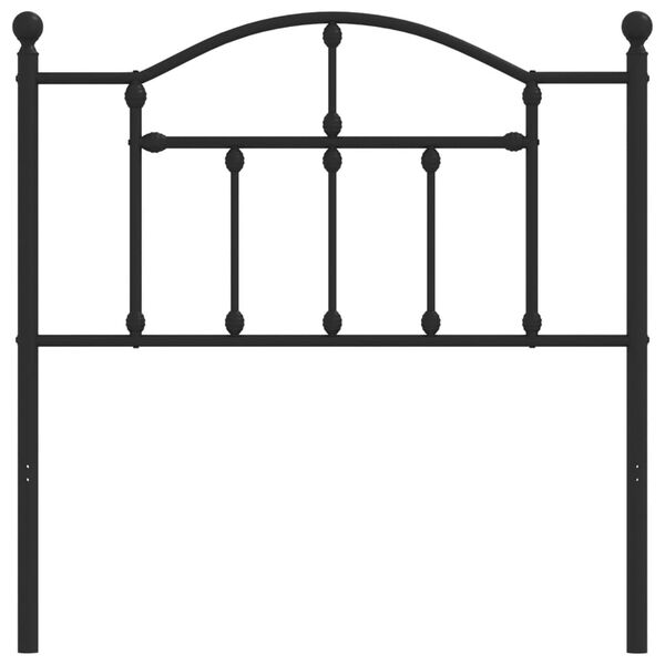 vidaXL Metal Replace Headboard Black 90 cm