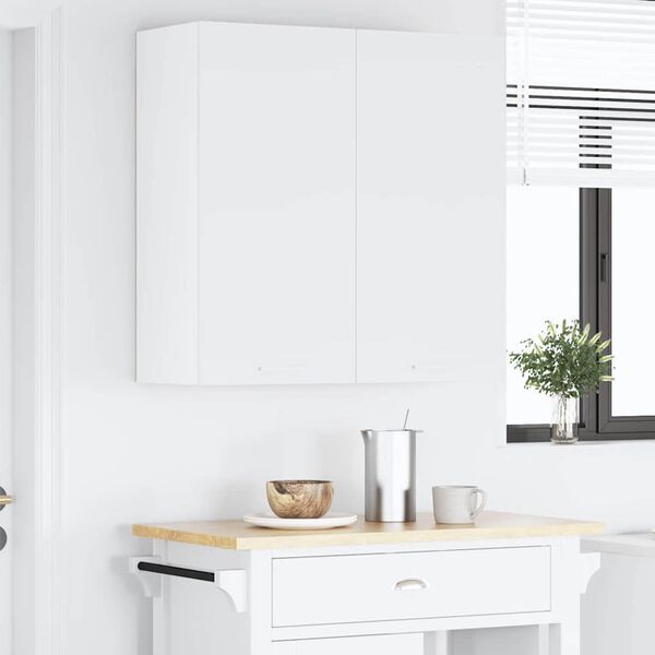 vidaXL Hanging Cabinet with Door White 80 x 31 x 80 cm Engineered Wood