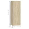 vidaXL TV Cabinets 4 pcs Sonoma Oak 30.5x30x90 cm Engineered Wood