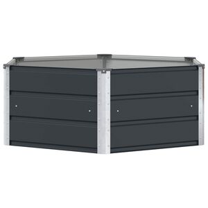 vidaXL Planter Anthracite 129 x 129 x 45 cm Steel