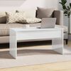 vidaXL Coffee Table High Gloss White 102x50.5x52.5 cm Engineered Wood