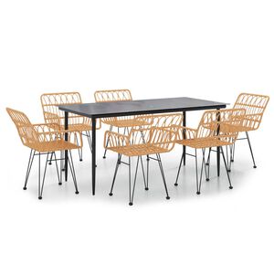 vidaXL Garden Dining Set | Black