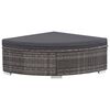 vidaXL 6 Piece Garden Lounge Set with Cushions Poly Rattan Grey