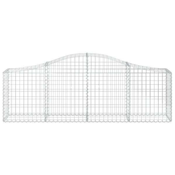 vidaXL Arched Gabion Baskets 50 pcs 200x30x60/80 cm Galvanised Iron