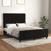 vidaXL Bed Frame without Mattress Black 137x187 cm Double Velvet