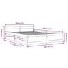 vidaXL Bed Frame without Mattress with Drawers King Size