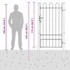 vidaXL Fence Gate Boxtel Single Door with Arched Top Steel 1x1.75 m Black