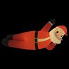 vidaXL Christmas Inflatable Lying Santa LED 160 cm
