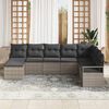 vidaXL Sofa Set with Cushion with Storage 8 pcs Grey Poly Rattan
