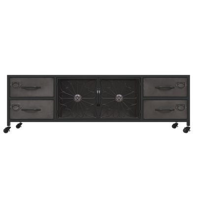 vidaXL TV Cabinet Silver 110x30x40 cm Iron