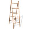 vidaXL Double Towel Ladder with 5 Rungs Bamboo 50x160 cm