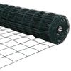 vidaXL Fence with Posts Green 0.8 x 25 m Steel