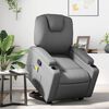 vidaXL Stand up Massage Recliner Chair Grey Faux Leather