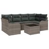 vidaXL Garden Sofa Set 7 pcs Grey 55 x 55 x 37 cm Poly rattan