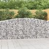 vidaXL Arched Gabion Baskets 15 pcs 400x30x100/120 cm Galvanised Iron