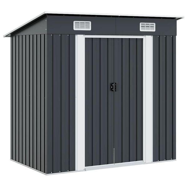 vidaXL Garden Shed Anthracite Steel