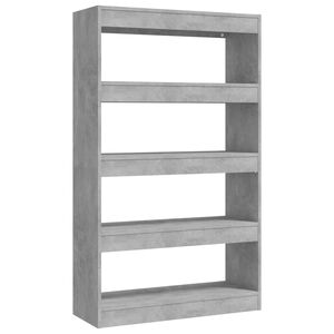 vidaXL Book Cabinet/Room Divider Concrete Grey 80x30x135 cm Engineered Wood