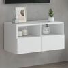 vidaXL TV Wall Cabinet White 60x30x30 cm Engineered Wood