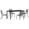 vidaXL Garden Dining Set 5 pcs Anthracite Powder-Coated Steel
