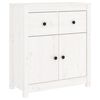 vidaXL Sideboard White 70x35x80 cm Solid Wood Pine