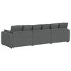 vidaXL Modular Sofa with Cushions Dark Grey