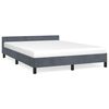 vidaXL Bed Frame without Mattress Dark Grey Full Velvet